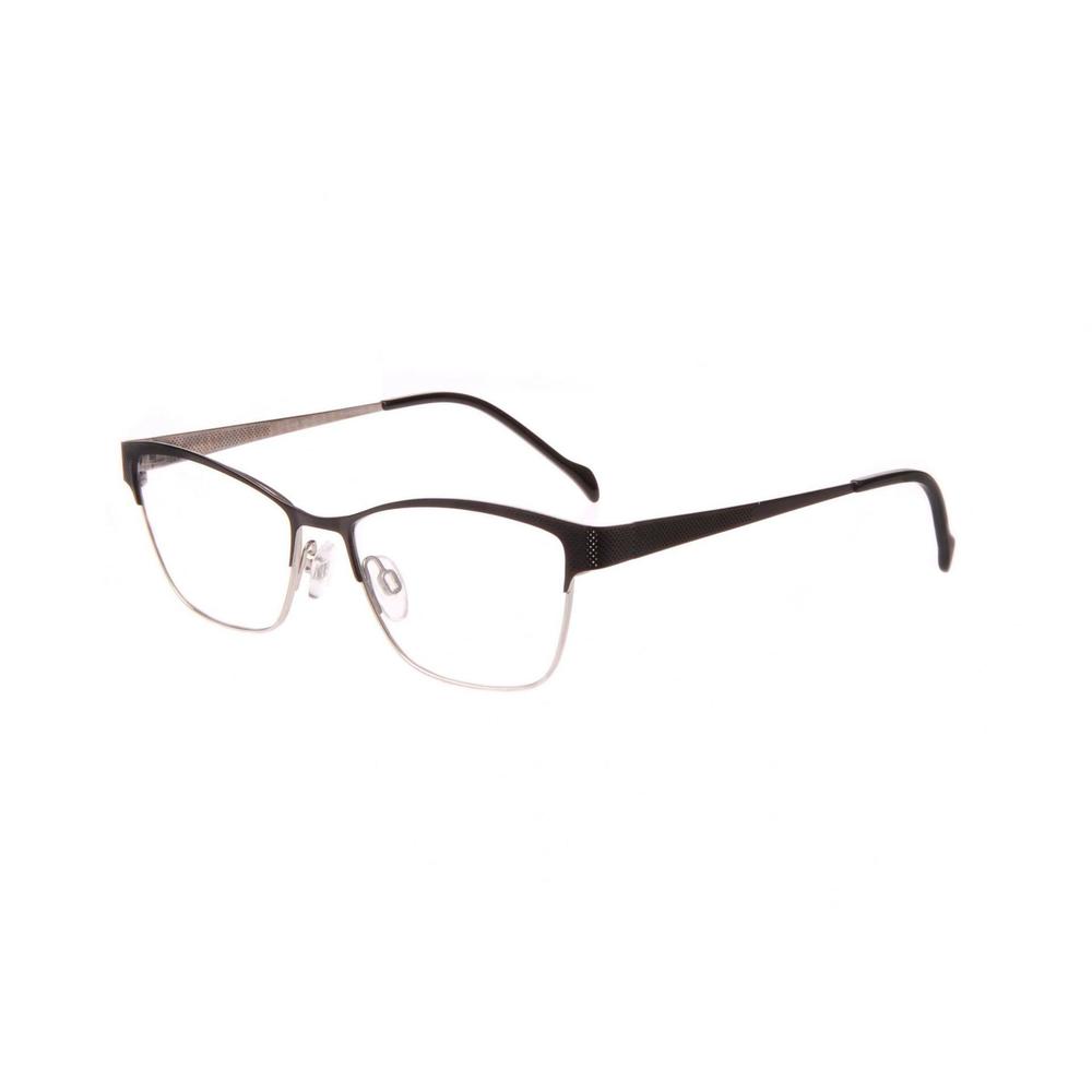 New Runway Eyewear RT-821 Black & Silver Titanium Eyeglasses 52/15/140
